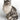 Grå angora kat - porcelænsfigur 35 cm set fra en anden vinkel