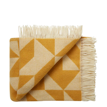 Twist a Twill plaid i uld, karrygul