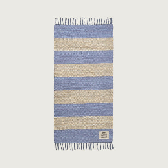 Bongusta Chindi tæppe 60 x 120 cm, blå og creme