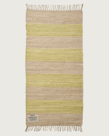 Bongusta Chindi tæppe 60 x 120 cm, gul og creme
