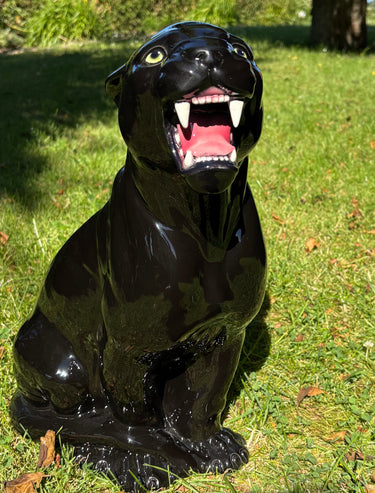 Panther – Porzellanfigur, 45 cm, aus einem anderen Blickwinkel