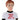 Håndmalet glasornament af buste i hvid t-shirt med teksten Vote for Pedro