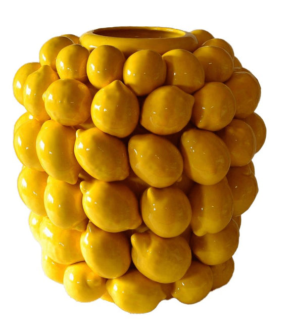 Vase mit Zitronen – italienische Keramik