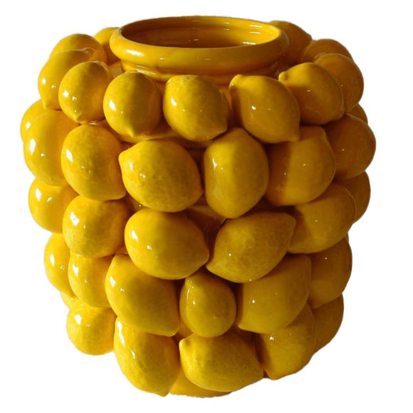 Gelbe Zitronenvase – Italienische Keramik