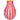 Pink rød stribet vase originalbillede