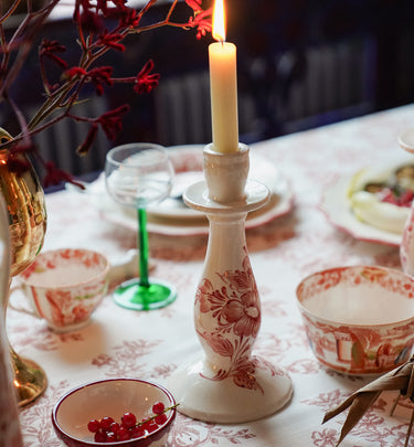Whimsical Rose lysestage set fra en anden vinkel