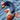 Karpfen-Fisch Wanddekoration – klein, blau/weiß/orange