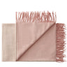 Franja plaid i alpaka og uld, pink og hvid