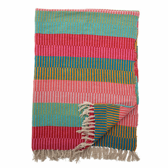 Isnel plaid i genanvendt bomuld, klude fra Creative Collection
