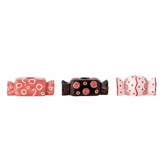 Maiano lysestage i keramik, rosa fra Bloomingville