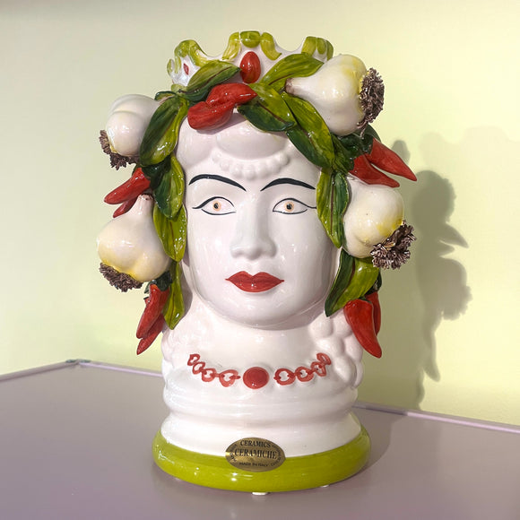 2. Sortering - Testa Di Moro vase - Chili hvidløg Kvinde 30 cm