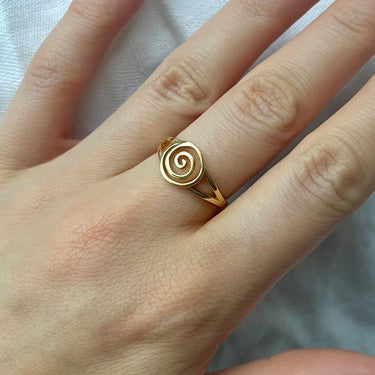 Spirala ring set fra en anden vinkel