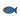 Blauer Fisch - Wanddekoration