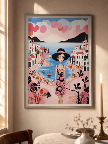 Vacay Mood 03 plakat i ramme på væg